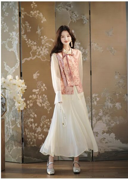 Advanced flowing light A-line casual half skirt