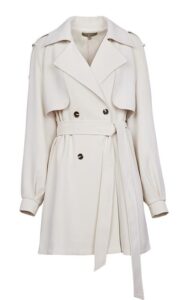 25 year spring suit lapel double breasted trench coat, fashionable waist cinched coat