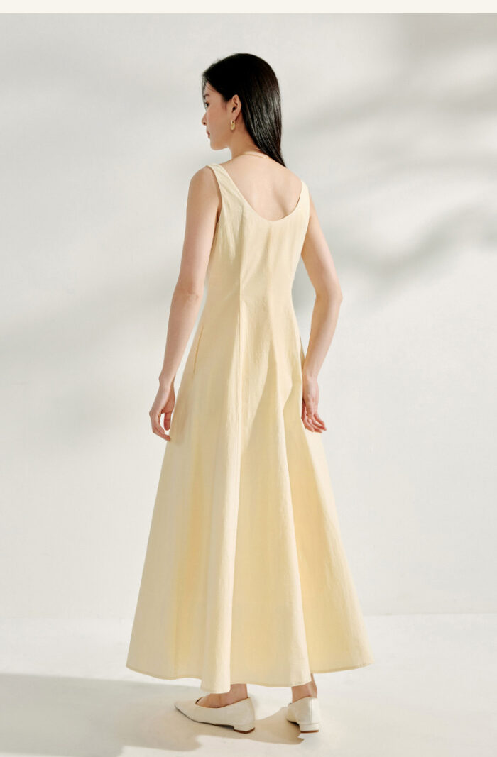 French square collar camisole dress