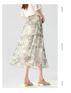 100% Mulberry Silk National Style Half Skirt