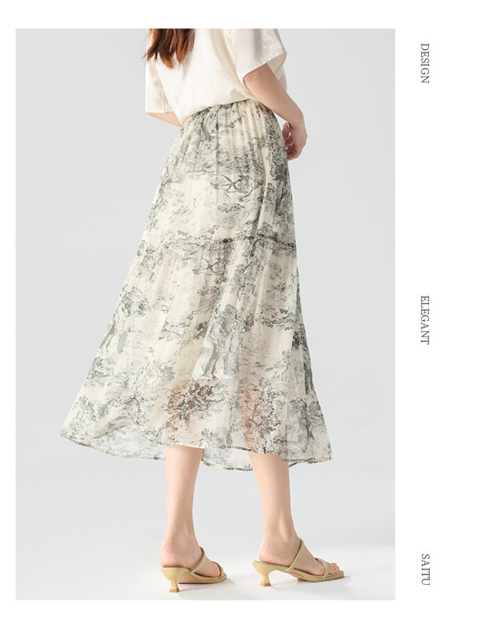 100% Mulberry Silk National Style Half Skirt