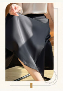 Satin solid color skirt