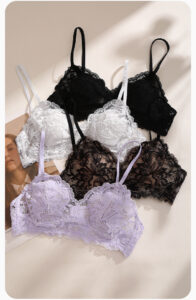 Sexy floral lace cup top with anti sagging and beautiful back bra