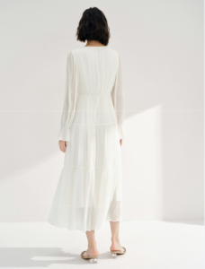 25 year spring long French A-line dress