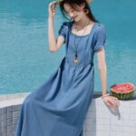 MOHO&MO Classic Summer Long Denim Dress