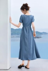 MOHO&MO Classic Summer Long Denim Dress