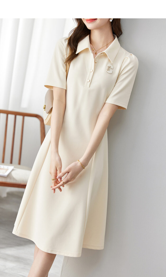 SENTUBILA Classic Shirt Collar Dress