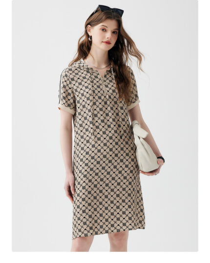 Leisure style mulberry silk straight tube skirt and silk dress