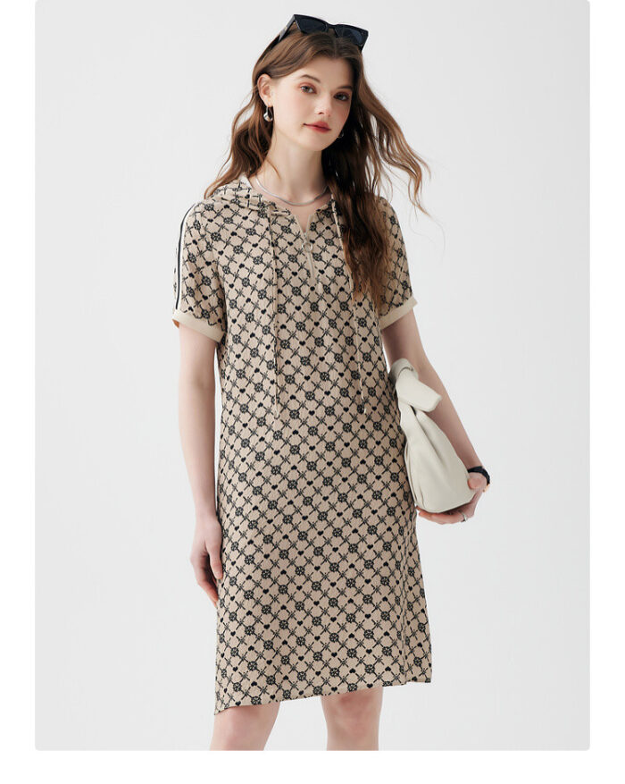 Leisure style mulberry silk straight tube skirt and silk dress