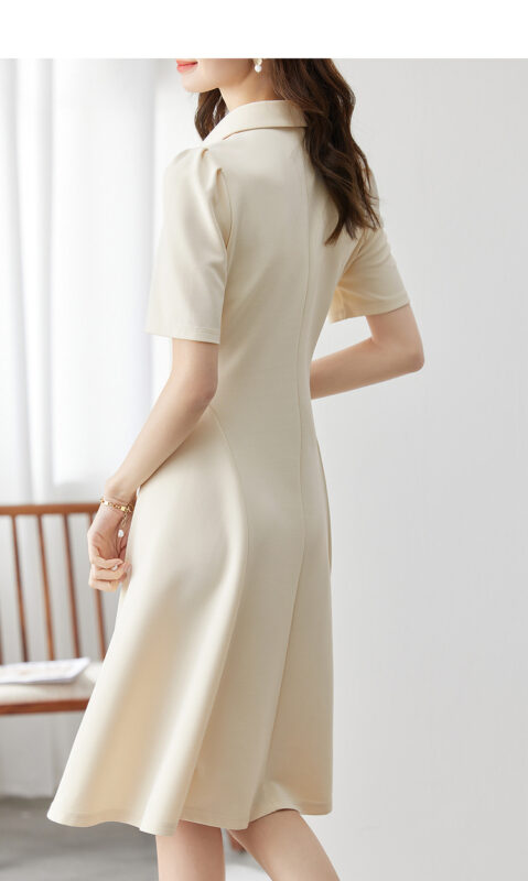 Vestido de cuello de camisa clásico sentubila