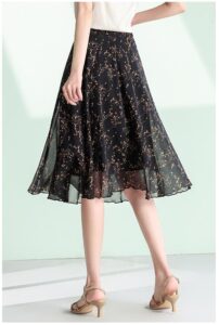 SAITU 100% Mulberry Silk Half Skirt