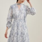 V-neck dress, short, medium to long, elegant half skirt