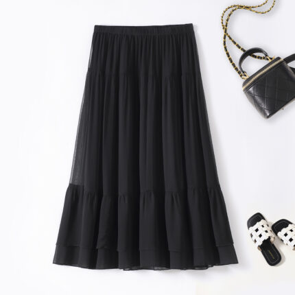 SAITU 100% Mulberry Silk Half Skirt