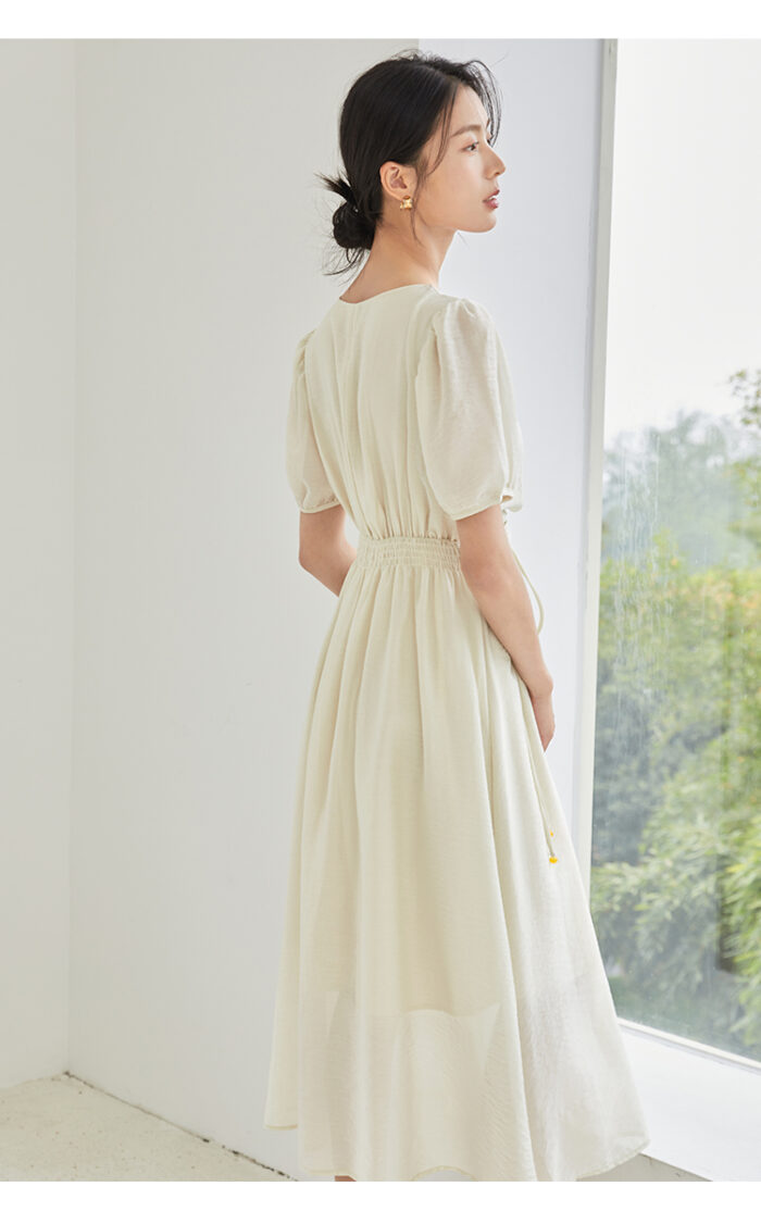 V-neck dress women's new summer dress casual versatile dress