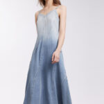 ELLE retro style denim skirt for women in summer