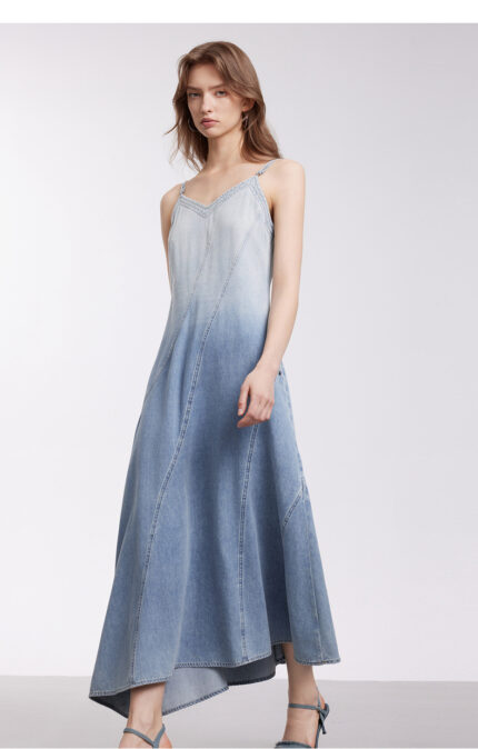 ELLE retro style denim skirt for women in summer