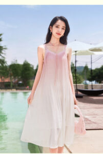 X. YING Gradient Blended Strap Dress