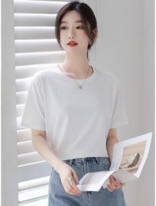 10A Antibacterial Tianzhu Cotton Ice Silk Three proof Short sleeved T-shirt