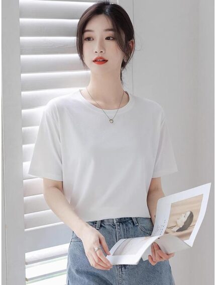 10A Antibacterial Tianzhu Cotton Ice Silk Three proof Short sleeved T-shirt
