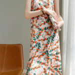 Women's U-neck satin camisole dress