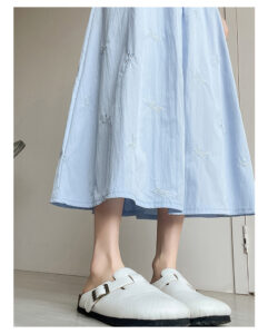 Bow Embroidered T-shirt+Skirt Set