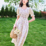 X. YING Printed Chiffon Dress