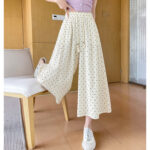 Summer polka dot half skirt pants
