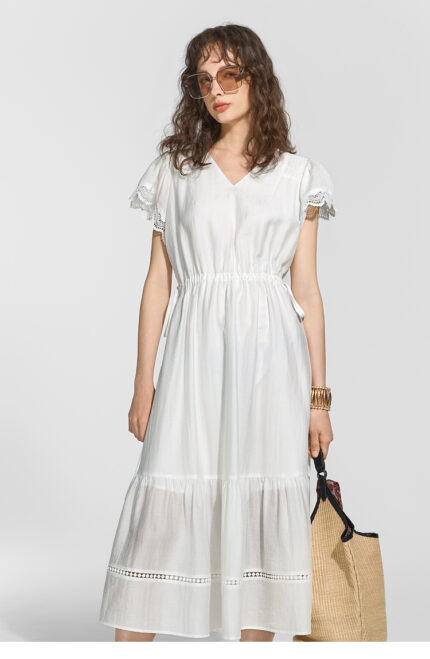 25 year summer new V-neck slimming long dress