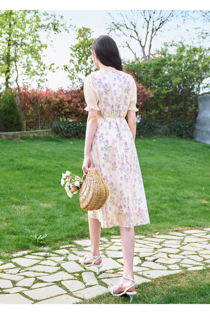 X. YING Printed Chiffon Dress
