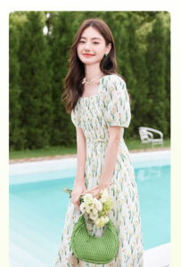 X. YING Fresh Tulip Printed Dress