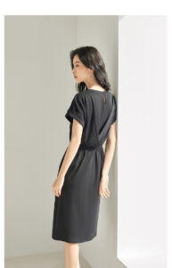 Duibai Half Sleeve Knitted Dress