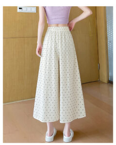 Summer polka dot half skirt pants