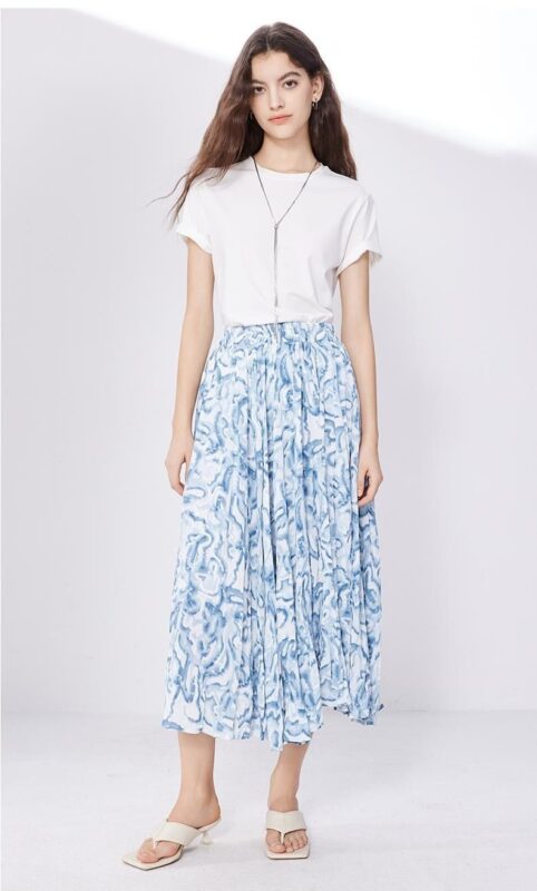 Básica House adelgaza falda estampada en letra a