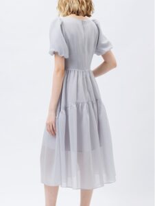 MeetMetro mid length square neck dress
