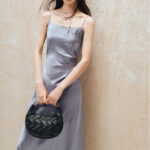 Romantic French acetate camisole fishtail dress
