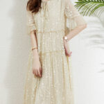 Silk printed dress