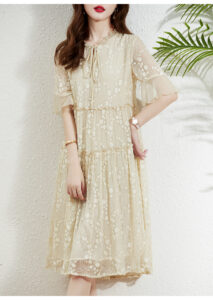 Silk printed dress
