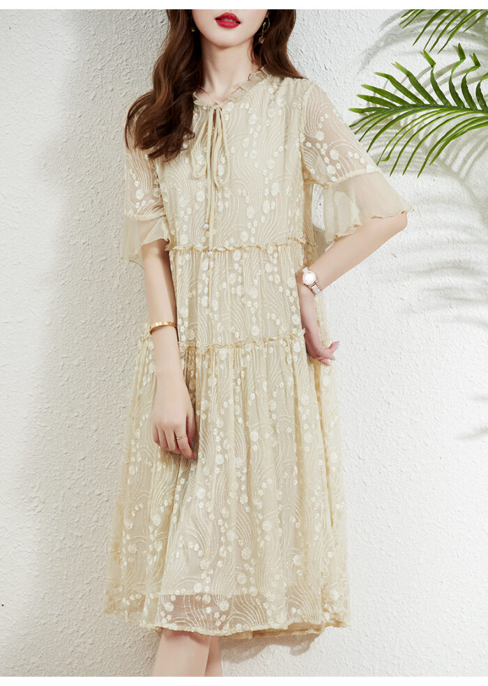 Silk printed dress