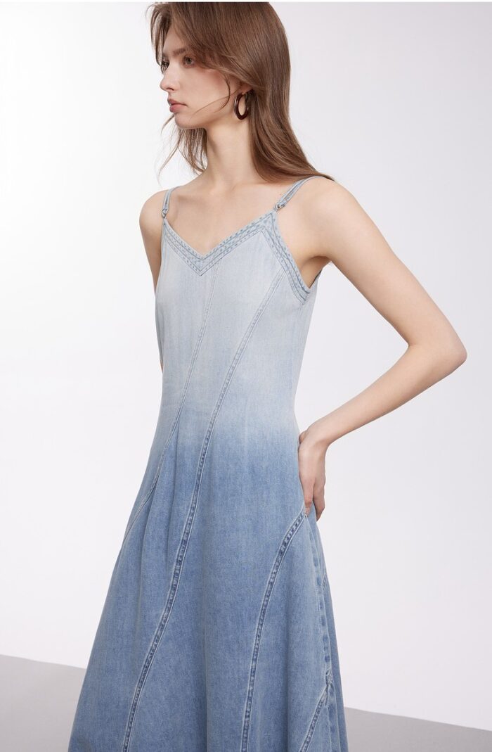 ELLE retro style denim skirt for women in summer
