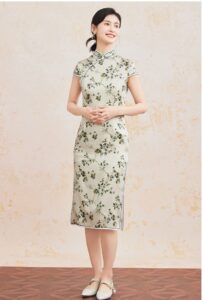 JINJU Silk National Style Cheongsam Dress