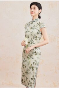 JINJU Silk National Style Cheongsam Dress