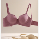 Four row three button/gathered upper support/seamless one-piece bra without steel ring