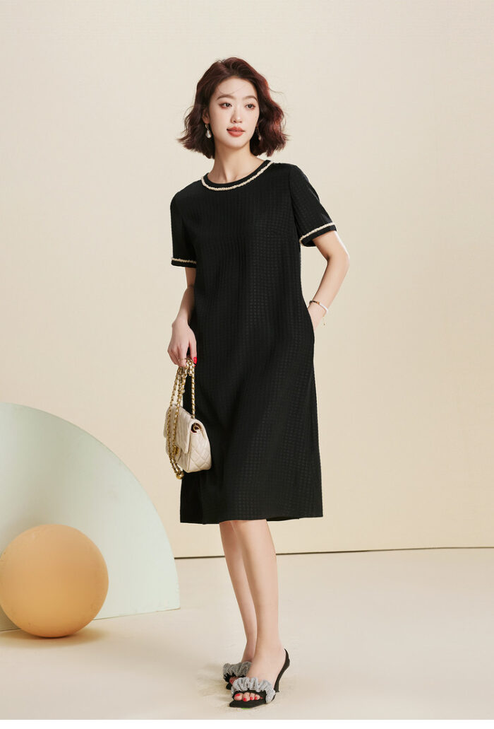 SAITU high-end small fragrant style mulberry silk dress