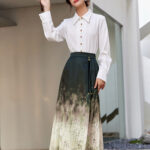 OUNIXUE printed horse face skirt half skirt