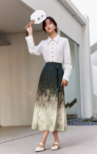 OUNIXUE printed horse face skirt half skirt