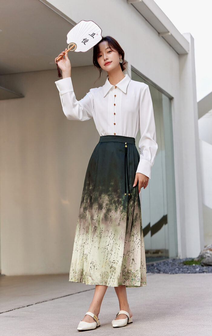 OUNIXUE printed horse face skirt half skirt