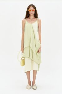 Self Who Color blocked Anti wrinkle Strap Dress for Women