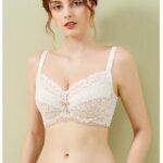 Full cup three row four button soft steel ring bra