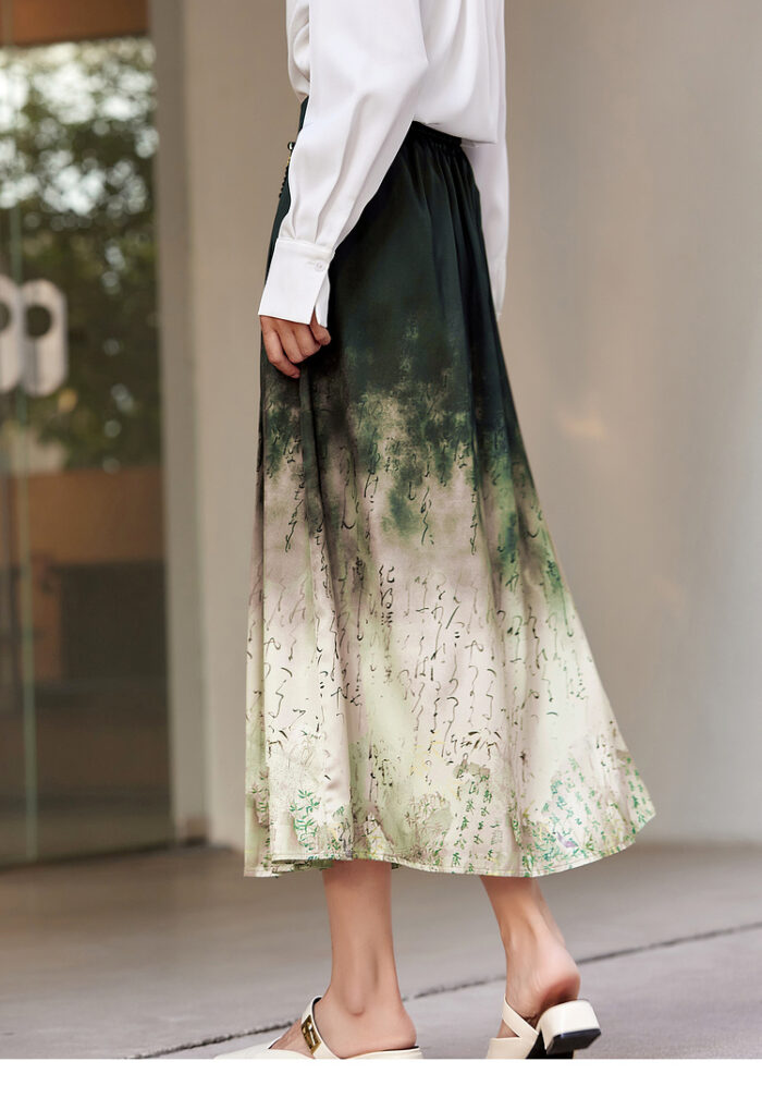 OUNIXUE printed horse face skirt half skirt