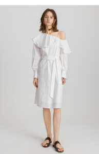 ELLE women's ruffle collar dress